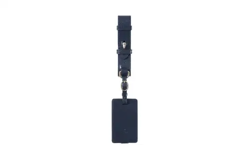 GUCCI Leather Card Holder Unisex Blue