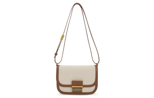 CHARLES&KEITH Silk Scarf Canvas Collection Canvas Tofu Bag Shoulder Bag Small Women's Multicolor