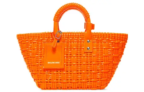Balenciaga Bistro Sheepskin Basket Bag, Shoulder Bag, Crossbody Bag, Handbag Mini Women's Orange