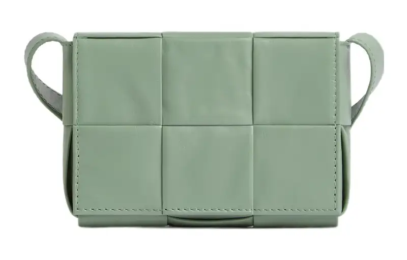 Bottega Veneta CASSETTE Cow Leather Small Block Small Square Bag, Shoulder Bag, Crossbody Bag Mini Women's Sage Green