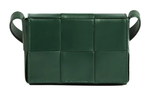 Bottega Veneta CASSETTE Cow Leather Small Block Small Square Bag Shoulder Bag Crossbody Bag Mini Men's Rain Tree Green