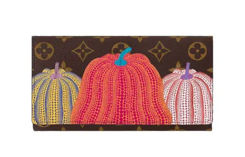 LOUIS VUITTON Lv X Yk Sarah Wallet Pumpkin Print