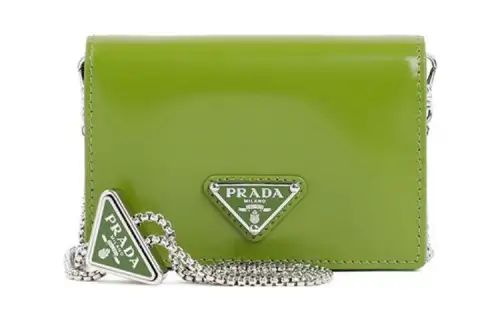 PRADA Calfskin Shoulder Bag, Crossbody Bag, Wallet Women's Green