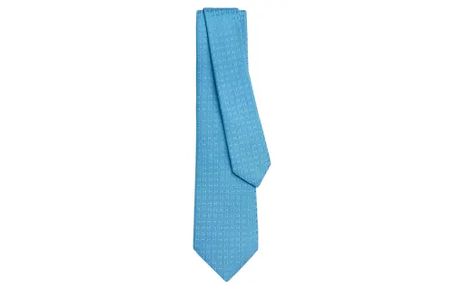 HERMES Faconnee Ties Men's Blue