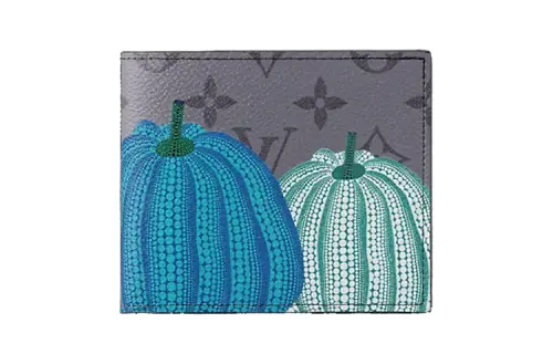 LOUIS VUITTON Yayoi Kusama Collaboration Coated Canvas Card Holder, Wallet Men's Gray