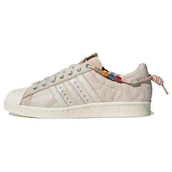 Adidas Originals Superstar 80s Skateboard Shoes Unisex Low-top White/Brown