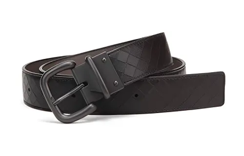 Bottega Veneta Leather Belts Men's Black Width 3.5cm