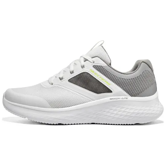 Skechers Skech-Lite Pro Anti-Slip Wear-Resistant Low-Top Casual Running Shoes Men's White Gray