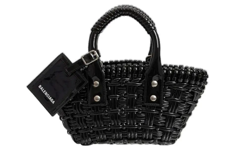 Balenciaga Sheepskin Basket Bag, Shoulder Bag, Crossbody Bag, Handbag Mini Women's Black