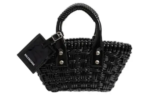 Balenciaga Sheepskin Basket Bag, Shoulder Bag, Crossbody Bag, Handbag Mini Women's Black
