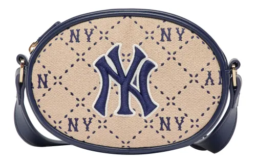 MLB Artificial Leather Shoulder Bag, Crossbody Bag Regular Unisex Dark Beige