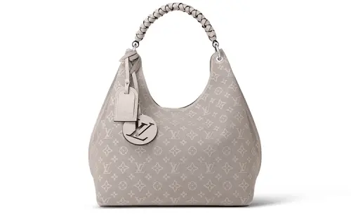 LOUIS VUITTON Mahina Perforated Calfskin One Shoulder Handbag Regular Women's Gray