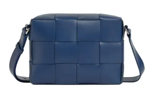 Bottega Veneta CASSETTE Calfskin Crossbody Bag, Shoulder Bag Men's Dark Blue