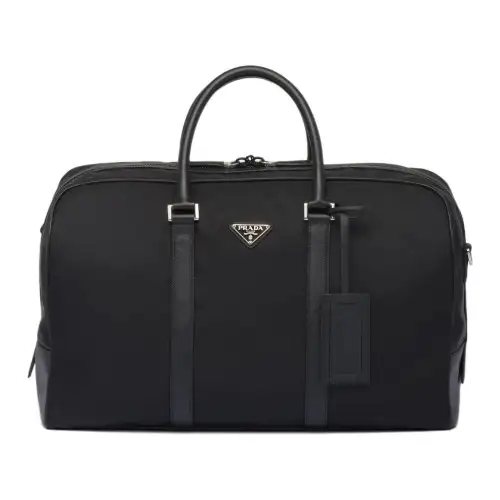 PRADA Re Nylon Fabric With Leather Handbag, Shoulder Bag, Crossbody Bag, Travel Bag Men's