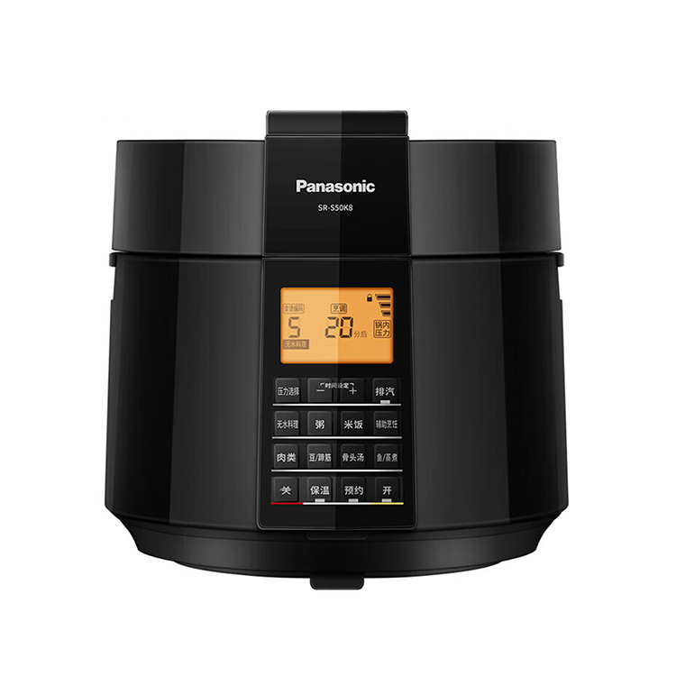 Panasonic Panasonic Electric Pressure Cooker 5L Three-stage Pressure Cooker Smart Home Waterless Cooking Pressure Cooker Capacity Suitable for 1/8 People Contains 1 Inner Pot SR-S50K8+