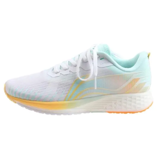 LiNing Red Hare 4 Anti-Slip And Wear-Resistant Breathable Low-Top Running Shoes Women's White Blue Yellow