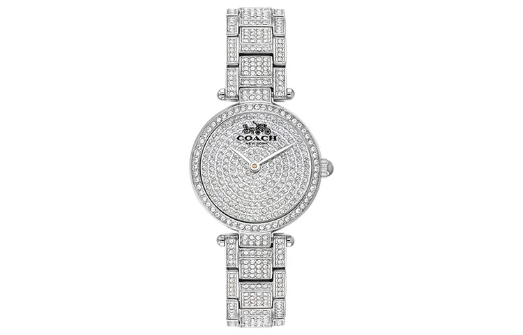 COACH PARK Wrist Watches Quartz Movement Stainless Steel Strap 28mm Silver Dial Women's Watch 30m Water Resistant
