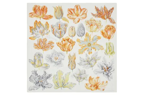 HERMES Silk Scarves Women's Gold