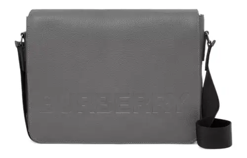 Burberry Leather Shoulder Bag, Crossbody Bag Regular Unisex Gray