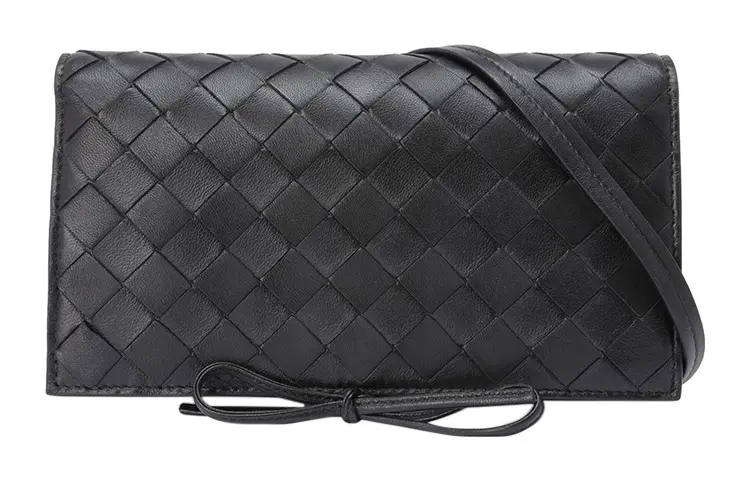 Bottega Veneta Leather Small Square Bag, Shoulder Bag, Crossbody Bag Women's Black