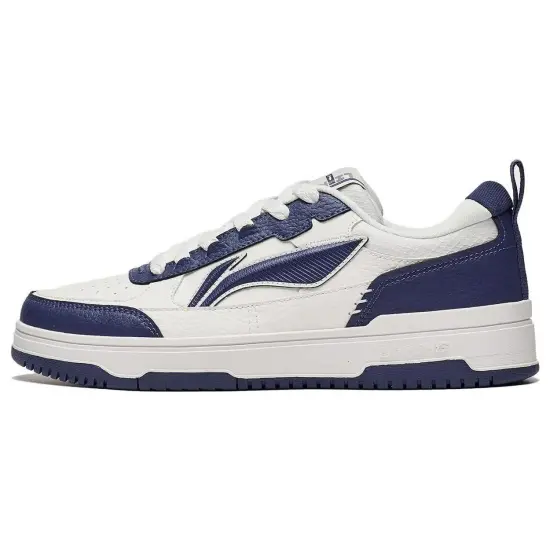 LiNing Tianji 2.0 Anti-Slip Wear-Resistant Low-Top Skateboard Shoes Men's White Blue