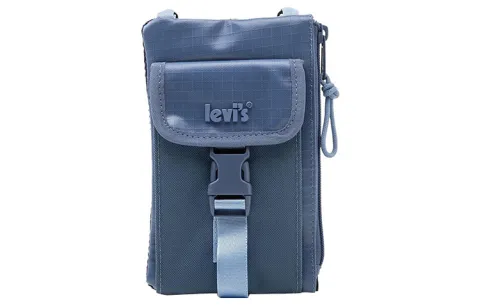 Levi's Polyester Shoulder Bag, Crossbody Bag Regular Men's Solid Color/Blue