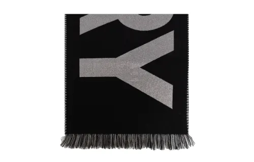 Burberry Wool Knit Scarves Unisex Black