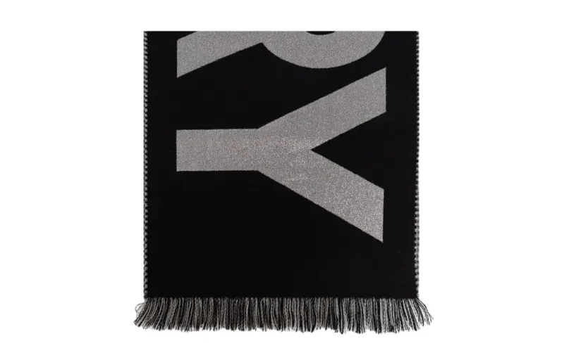 Burberry Wool Knit Scarves Unisex Black