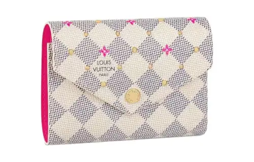 LOUIS VUITTON Victorine Coated Canvas Victoria Wallet Women's Fuchsia