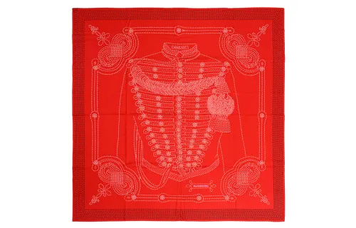 HERMES Knit Scarves Women's Red