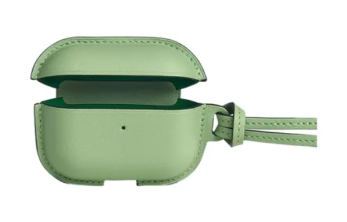 HERMES Flap Closure Swift Leather AirPods Pro Protective Case Earphone Case Unisex Cricket Green