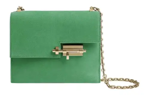HERMES Verrou Doblis Calfskin Verrou Bag, Shoulder Bag, Crossbody Bag Mini Women's 1L Cactus Green