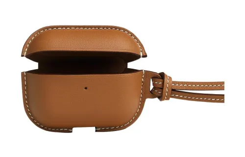 HERMES Flap Closure Swift Leather AirPodsPro Protective Shell Earphone Case Unisex 37 Gold