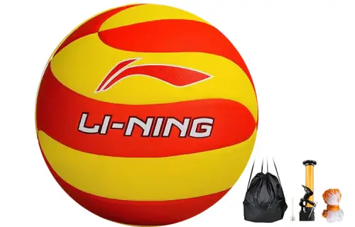 LiNing Li Ning PU No. 5 volleyball training and competition ball, same style for men and women, red and yellow