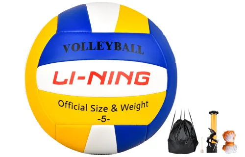 LiNing Li Ning PVC No. 5 ball volleyball training game classic model for men and women, yellow, white and blue
