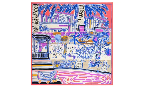 HERMES Scarves Women's Pink