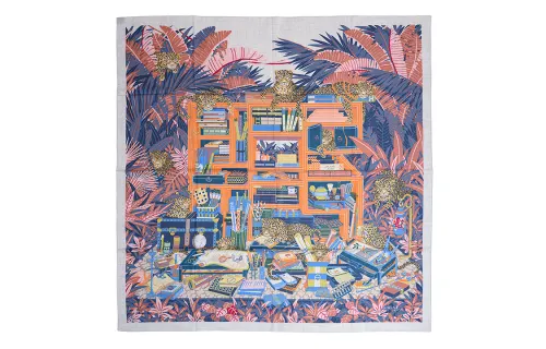HERMES Knit Scarves Women's Pink