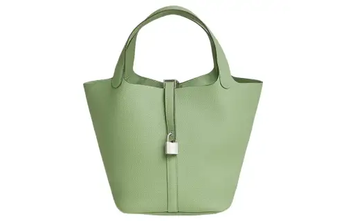HERMES Picotin Lock Maurice Bullock Leather Basket Bag, Bucket Bag, Handbag 22 Women's 3I Vert Criquet Avocado Green
