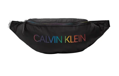 CK/Calvin Klein Nylon Fabric Sling Bag, Fanny Pack Men's Black