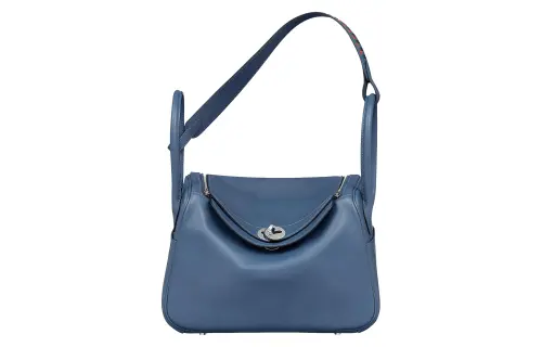 HERMES Lindy Swift With Epsom Calfskin Handbag 26 Women's 7V Lagon Lake Blue