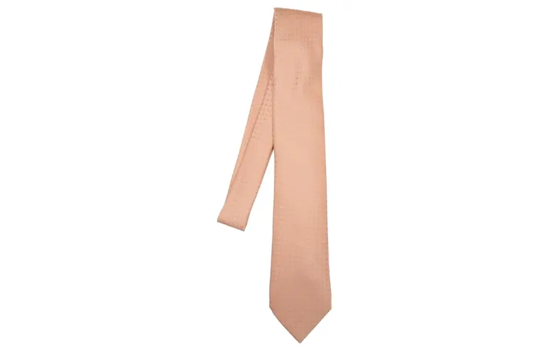 HERMES Ties Men's Orange Pink