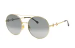 GUCCI Gray Round Sunglasses Women's