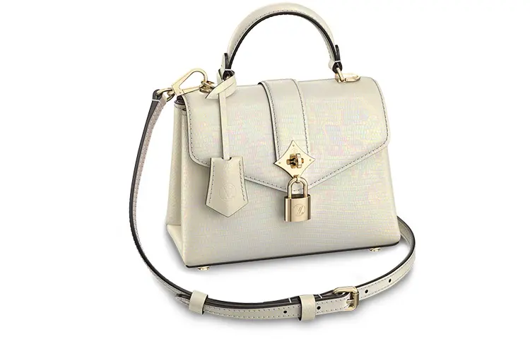 LOUIS VUITTON Rose Des Vents Lizard Leather Rose Shoulder Bag, Crossbody Bag, Handbag In The Wind Mini Women's White