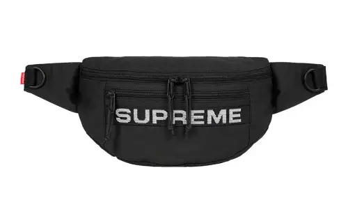Supreme Nylon With Cotton Shoulder Bag, Crossbody Bag, Fanny Pack Regular Unisex Black