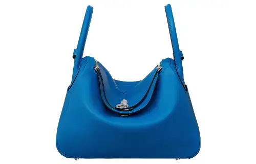 HERMES Lindy Swift With Epsom Calfskin Handbag 30 Women's 7C Cobalt Blue