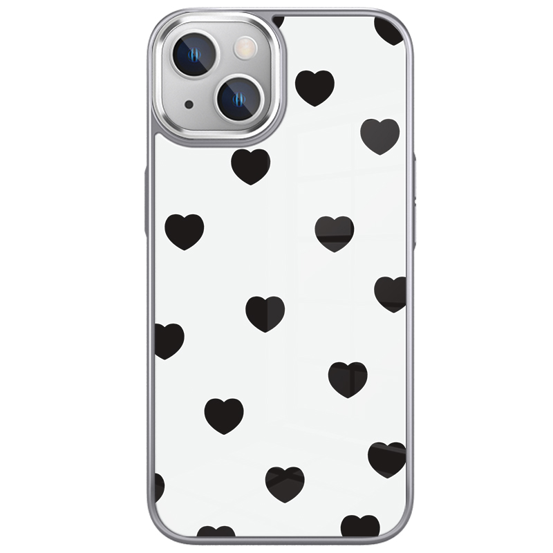 US 10 cents MSMF mobile phone case, suitable for Apple series, metal goggles, mobile phone case, frosted protective cover, love printed women's model