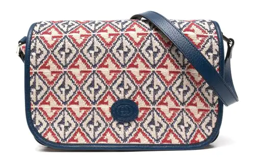 GUCCI Canvas Messenger Bag, Shoulder Bag, Crossbody Bag Kids' Red/Multicolor