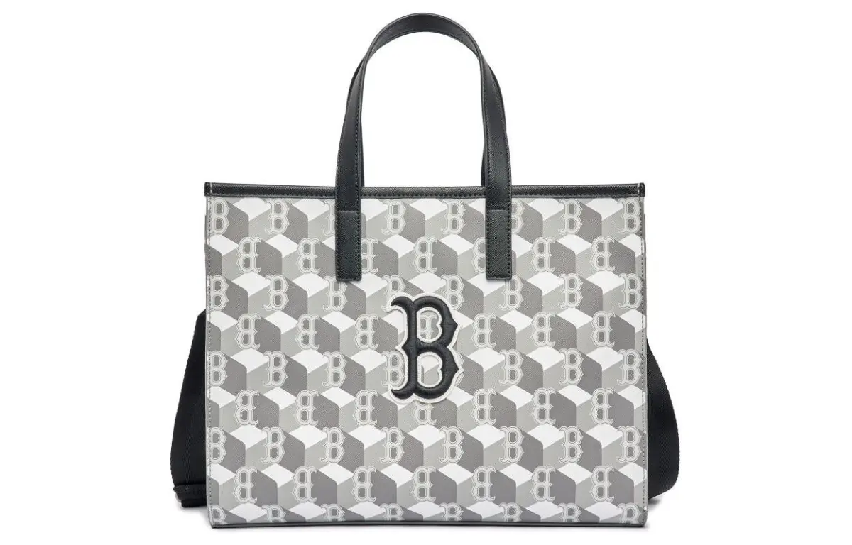 MLB Synthetic Leather Tote Bag, Shopping Bag, Handbag Medium Women's Gray