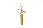 GUCCI Canvas With Leather Keychain Bag Accessory Unisex Green/Yellow