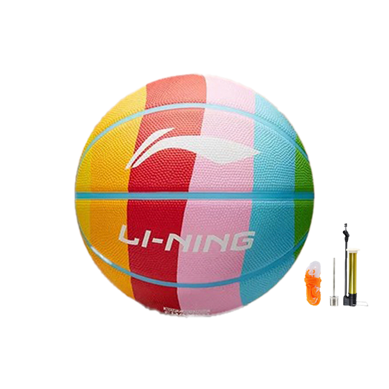 Li Ning Rubber Basketball Foam Rainbow Size 7 Ball Training Unisex